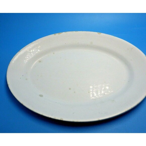 J & G Meakin Iron Stone China White Platter Dish Hanley England Farmhouse - Picture 5 of 9